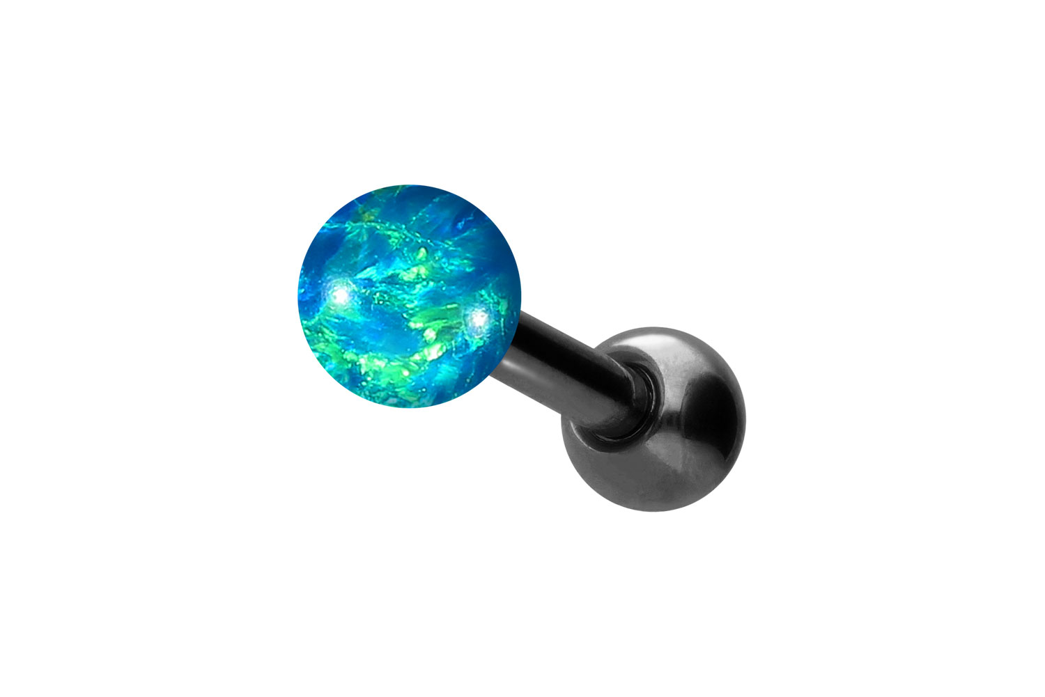 Titan Ohrpiercing SYNTHETISCHER OPAL